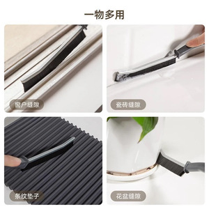 Cepillo limpiador de grietas con cerdas de nailon para limpieza de azulejos de baño y cocina, multifuncional - Product Image 3