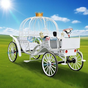 Beautiful and Romantic Pumpkin Carriage Electric Special Vehicle Wedding Sightseeing Carriage - Product Image 3