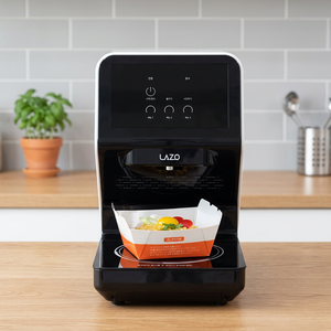 เตาไฟฟ้าอเนกประสงค์ Lazo Compact สำหรับทำบะหมี่เกาหลี ฝาแก้วทนความร้อน พร้อมที่จับพลาสติก สำหรับทำอาหารสำเร็จรูปด้วยตนเอง - Product Image 2