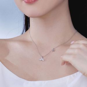 Nouvelle Collection Dylam Été – Collier Pendentif Queue de Sirène et Étoile de Mer en Argent S925 Plaqué Or avec Zirconia 5A – Bijoux Tendance - Product Image 2