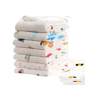 Cotton Gauze Bath Towel Baby Blanket Cover 120*150CM 4 Four-layer Baby Summer Cool Quilt Muslin Swaddle Blanket