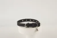 Collier en cuir pour chien Accessoires de lune Collier de chat pour chien à la mode moderne avec cloches