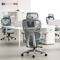 Chaise de bureau ergonomique pivotante à dossier haut en maille, chaise de bureau grande et haute, chaise de bureau de direction
