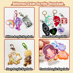<span class=keywords><strong>Llavero</strong></span> de acrílico personalizado de alta calidad con forma de corazón, boleto, hotel, con purpurina, de plástico, de anime - Product Image 2