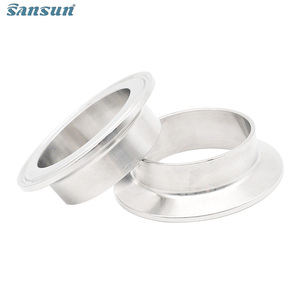 हाइजीन स्टेनलेस स्टील S304 s316l वेल्डिंग ट्रालैम्प फर्नियम निप्पल एडाप्टर 3a Sms din - Product Image 3