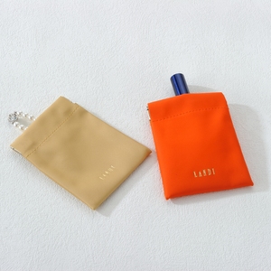New Arrival Custom Pu Leather Jewelry Packaging <b>Pouch</b> Pink Black <b>Drawstring</b> <b>Pouch</b> - Product Image 6