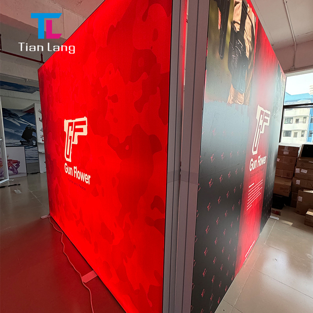 Modular Assembled SEG Light Box Display U-shaped Corner Background Wall for Trade Show Exhibitions