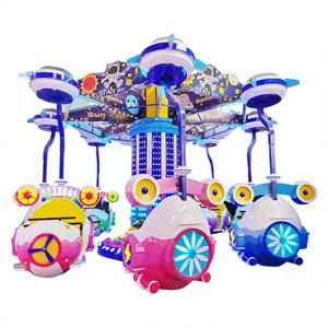 Manèges de parc d'attractions en plastique, jeux d'interaction parent-enfant, intérieur/extérieur, maison/école, voyage agréable à travers l'espace, à vendre - Product Image 1