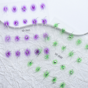 Argent pressé dégradé Style français ongles autocollants ligne rayure décalcomanies mode ongles accessoires <span class=keywords><strong>Gel</strong></span> vernis ongles enveloppes - Product Image 4