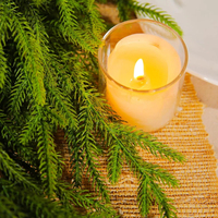 Realistische Künstliche Grüne Weihnachtsgirlande, Natürlich Aussehende Immergrüne Dekoration, Vielseitige Girlande für Feiertags-Kaminleiste/Treppenhaus/Tisch