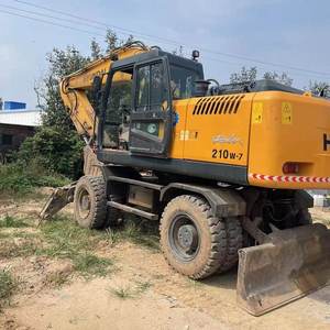 Excavatrice sur pneus d'occasion de haute qualité, Hyundai 210W-7 d'origine Corée du Sud, machine de terrassement d'occasion à vendre avec certification CE - Product Image 2