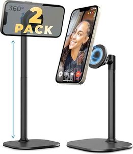 Magnetic Phone Stand for <b>Desk</b> 360 Degree <b>Rotation</b> Adjustable Height Weighted Base - Product Image 1