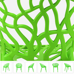 Muebles de Restaurante, Silla de Plástico con Orificios, Mobiliario Apilable para Jardín, Patio, Mimbre - Product Image 6