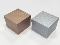 Boîte cadeau télescopique rigide à double compartiment avec fermeture magnétique UV, logo personnalisé, écologique, biodégradable, moderne et luxueuse
