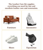 Kit d'entretien et de nettoyage du cuir écologique avec logo personnalisé, 50 ml, sans alcool, détachant pour sacs et chaussures en cuir, massage