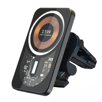 Support de téléphone magnétique universel HDL pour voiture combinaison de chargeur iPhone X XS Max et support de téléphone portable