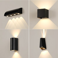 Applique murale LED extérieure en aluminium étanche IP65, projecteur mural dimmable pour cour, balcon, escalier, couloir