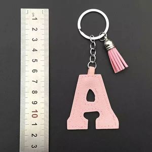 Nuevo Llavero de Cuero PU 2025 con Letras del Alfabeto, 26 Letras Inglesas, Llavero con Flecos de Cuero Coloridos, Colgante de Letra Individual Personalizado - Product Image 3