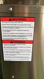 Hachoir à viande Torrey M-22-RSS 3HP, tête en acier inoxydable de qualité alimentaire et protection de sécurité pour <span class=keywords><strong>les</strong></span> mains - Product Image 5