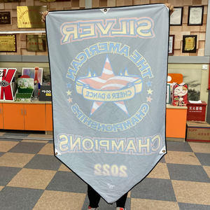 تقسيم بطل معركة محمولة في الحديقة مخصص بطل راية البوليستر للماء قابلة لإعادة الاستخدام بالألوان الكاملة المطبوعة - Product Image 4