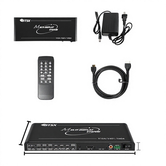 4K 60Hz Rotatable Video Wall Controller 1 in 4 Out Pixel-to-pixel Used in LED Walls CE Customizable 2X2 1X3 1X4 Video Processor