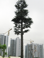 Tour de communication artificielle extérieure en structure d'acier Bionic Pine Tree