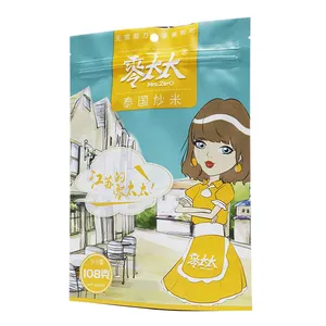 Personalizado Thai Fried Rice Embalagem Bag Food Grade PET Plastic Seal Bag para PET Food Vertical Design com Nut Zipper