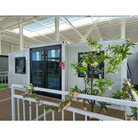 Maison conteneur extensible 20 pieds 40 pieds avec terrasse, villa préfabriquée moderne entièrement meublée avec cuisine, salle de bain et balcon