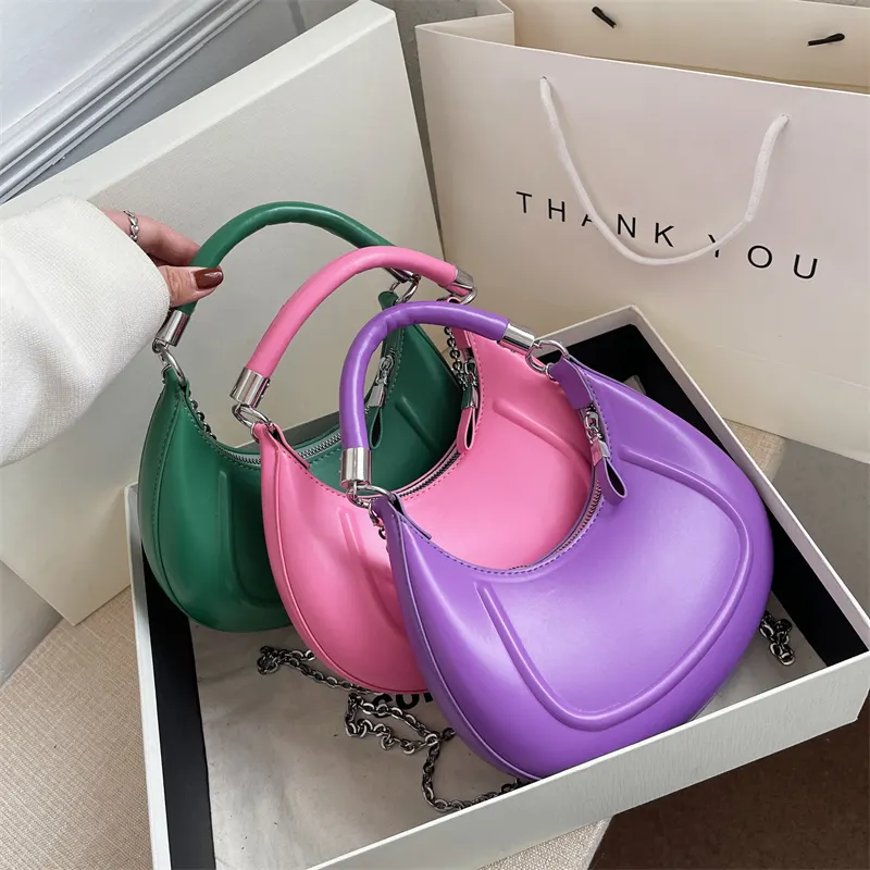 2022 new wholesale High Quality Unique Retro Design wallet armpit Shoulder Bag Girl Fashion Pu handbag women's