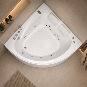 Vasca Idromassaggio Angolare per Villa 150cm con Doppi Cuscini Bianchi, Prezzo all'Ingrosso Diretto dalla Fabbrica, Acrilico, Idromassaggio, OEM, Lusso - Product Image 2