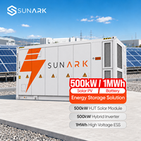 Conteneur BESS tout-en-un Sunark Factory Direct de 1 MWh avec système d'alimentation de 500 kW pour les commandes industrielles en gros et les projets solaires EPC