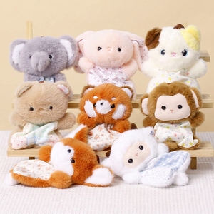 En gros, Porte-clés en peluche anti-stress en forme de mini animal (lapin, renard, raton laveur), compagnon de poche doux, cadeau - Product Image 1