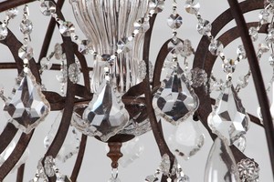 110cm di ferro rustico americano Villa casa Foyer decorativo campagna 18 luci ORB giroscopio di cristallo lampadario <span class=keywords><strong>per</strong></span> <span class=keywords><strong>ingresso</strong></span> - Product Image 4