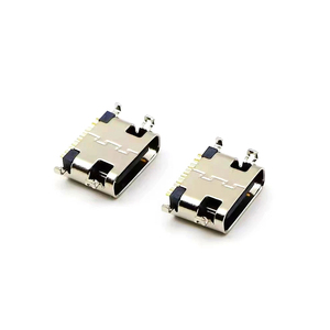 Conector USB Tipo C PCB Hembra de Cuatro Patas Empotrado en Placa, Acero Inoxidable 1.6, Protección Contra Fugas de Cobre, 16P 3A 600V - Product Image 1