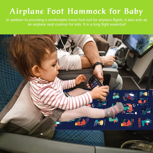 เตียงเด็กแบบพกพาสำหรับเดินทางบนเครื่องบิน พร้อมช่องเก็บของด้านข้าง สำหรับเด็กทารกและเด็กเล็ก ใช้เป็นที่พักเท้าสำหรับการเดินทางทางอากาศ - Product Image 3