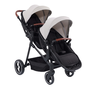 Passeggino Gemellare con Due Sedute e Seggiolino Auto, Passeggino Doppio con Tettuccio Allargato - Product Image 2