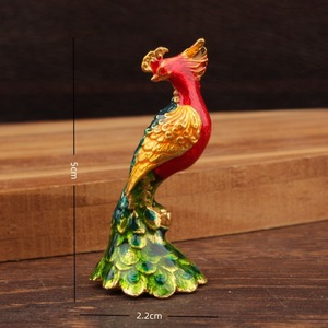 Figurine de coq en métal, en alliage, faite à la main, décoration d'intérieur, ornement de table, sculpture d'oiseau traditionnelle, décoration de la maison - Product Image 3