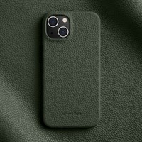 MELKCO-Coque arrière en cuir de vache véritable pour iPhone 15, 14, 13 Plus, Pro Max, PC, noir