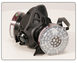 Máscara de Gas de doble filtro de silicona <span class=keywords><strong>con</strong></span> gafas, pintura en aerosol antiquímicos de pesticidas, Media máscara de Gas Anti-Gas - Product Image 4