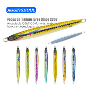 JIGGINGSOUL-RTS314-40g 60G 80G 100G Metalen Jig Snel Jigging Palmen Tandbaars Zwaardvis Glow Jig Haarstaart Loodvissen Lokaas Zout Water - Product Image 1
