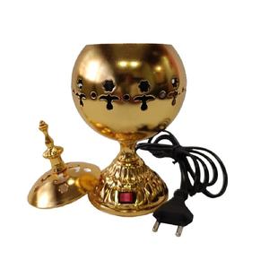 Quemador de Incienso Moderno de Latón Fundido para Decoración del Hogar, Quemador de Carbón Aromático de Metal con Forma de Oud Árabe de Tendencia - Product Image 5