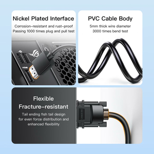 SAMZHE Câble HDMI vers VGA, convertisseur vidéo HD, adaptateur de diffusion d'écran, connecteur HDMI pour ordinateur portable, projecteur, moniteur <span class=keywords><strong>TV</strong></span>, câble vidéo - Product Image 4