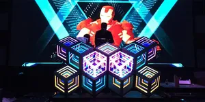 DJブースLEDディスプレイスクリーン、カスタマイズされた異形フルカラー、ナイトクラブ、電子音楽DJテーブルLEDディスプレイ - Product Image 3