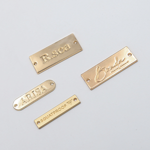 Custom Brand Metal Label Die Struck Metal Nameplate 3D Raised Metal Logo <b>Tag</b> for Clothing Accessories - Product Image 5