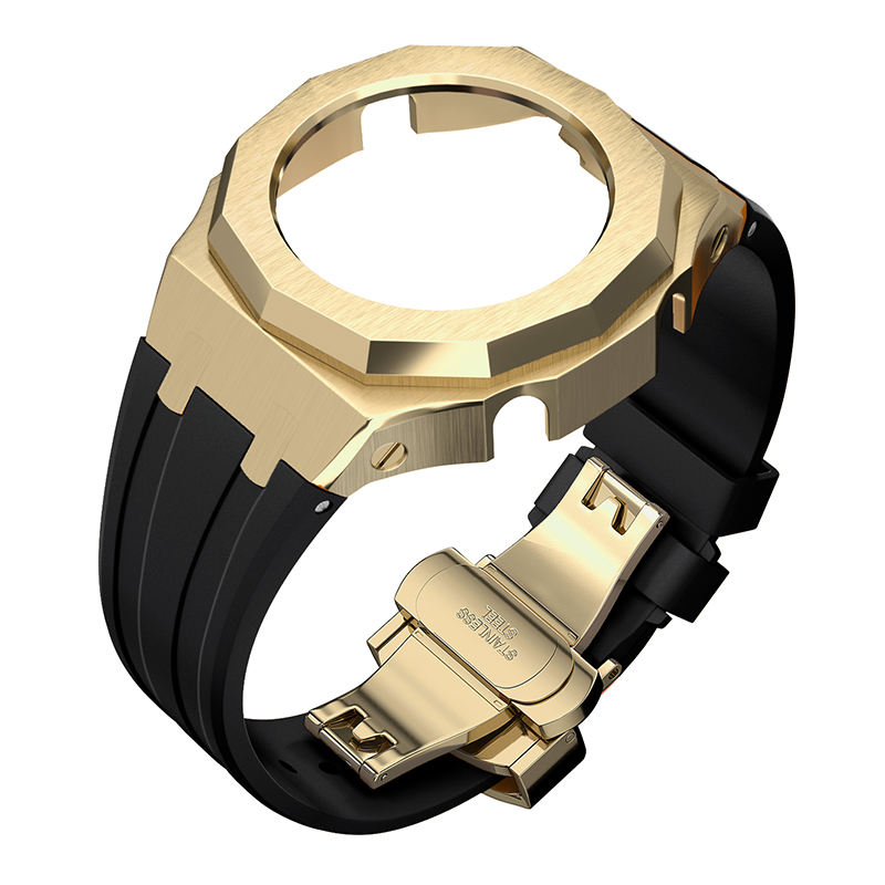 Caja dorada - Correa negra