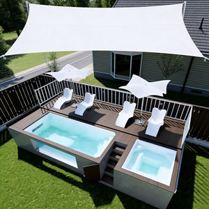 Piscina pequeña de acrílico, fibra de vidrio, WPC, madera, para exteriores, de lujo, sobre el suelo, tipo spa, en contenedor. - Product Image 1