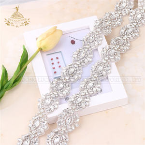 الفضة حجر الراين حزام الزفاف وصيفه الشرف كريستال شاح حزام ثوب الزفاف النساء اللباس - Product Image 1