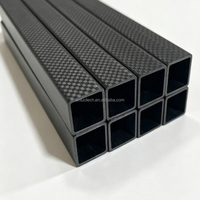 Tube carré télescopique en fibre de carbone de 25 mm, tige en fibre de carbone pour drone, cadre robotique