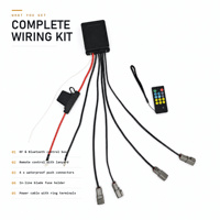 Kit de 4 lampes LED pour jantes de 17 pouces, 10 rangées, 19872 SMD, 432W, blanc intérieur/extérieur, étanches IP68 en silicone, avec contrôle par application, pour camions et SUV
