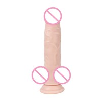 Consolador realista femenino para mujer, consolador de silicona artificial sólido, gran oferta, juguete sexual para mujeres, fabricante de venas, ventosa